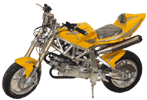 FancyScooters bike using this part: FX816: Zida 2-stroke 50cc Mini Ducati Monster FX816