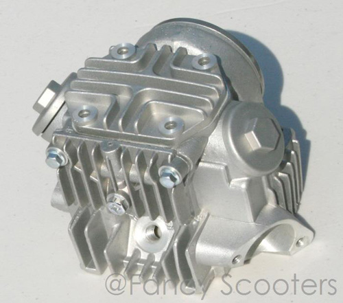 PART02300: 70cc Complete Cylinder Head A with Valves Setup for 4-Stroke Horizontal Engine