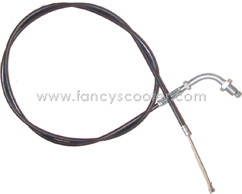 PART05056: Throttle Cable (Black Cable: 27.5",Wire for Carb to Play: 3.75") for GS-302,303,402,408,409