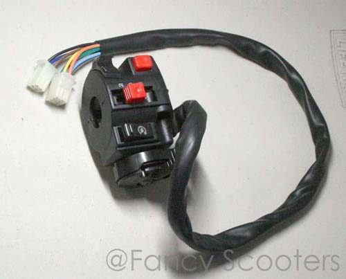 ATV Left Side Kill, Light Switch, Starter Button with Choke, 9 Wires in 2 Plugs