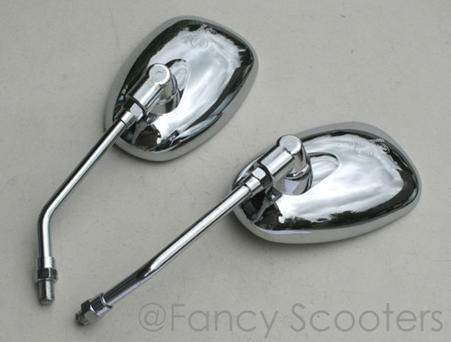 A Pair of Chrome Mirror for Peace Sports Diablo Chopper