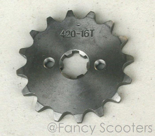 Drive Sprocket Pitch 420, 16 Teeth, Center Diameter 17 mm