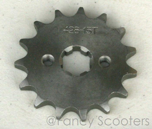 Drive Sprocket Pitch 428, 15 Teeth, Center Diameter 17 mm