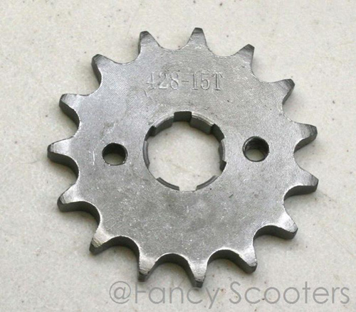 Drive Sprocket Pitch 428, 15 Teeth, Center Diameter 20 mm