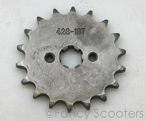 Drive Sprocket Pitch 428, 18 Teeth, Center Diameter 17 mm