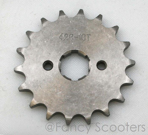 Drive Sprocket Pitch 428, 18 Teeth, Center Diameter 20 mm