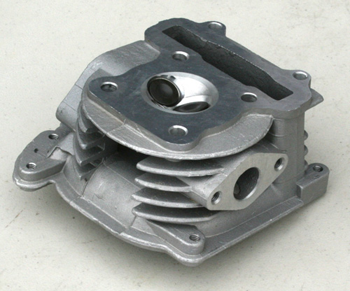 GY6 50cc Cylinder Head with Valves Setup (GER Style, 69mm Valve)
