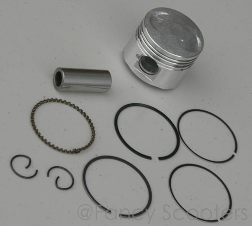 GY6 50cc Piston with Rings, Pin and G-ring (D=39mm, Height=32mm, Pin Dia=13mm)