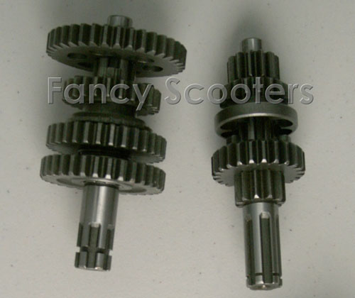 Transmission  (Main/Counter Shaft) for 4-stroke Engine with Gears and Reverse