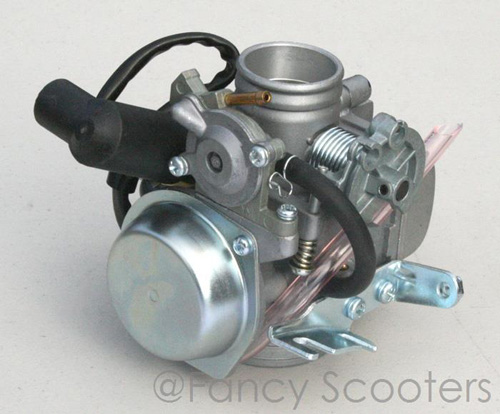 GY6 High Performance Carburetor with Accelerating Pump (30mm Intake ID 49mm Air Filter OD) for Scooter, ATV and Go-carts