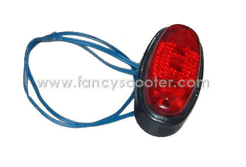 Brake Light (36V) with 3 wires  L=3.75", W=1.75", Thickness=0.75"