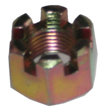 Castle Nut M16 (Fine Thread) (OD=26.6,ID=15.84 mm, H=17.07 mm)