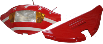 E Scooter 36V WF Head Light & Turn Signal W/O Speedometer Panel